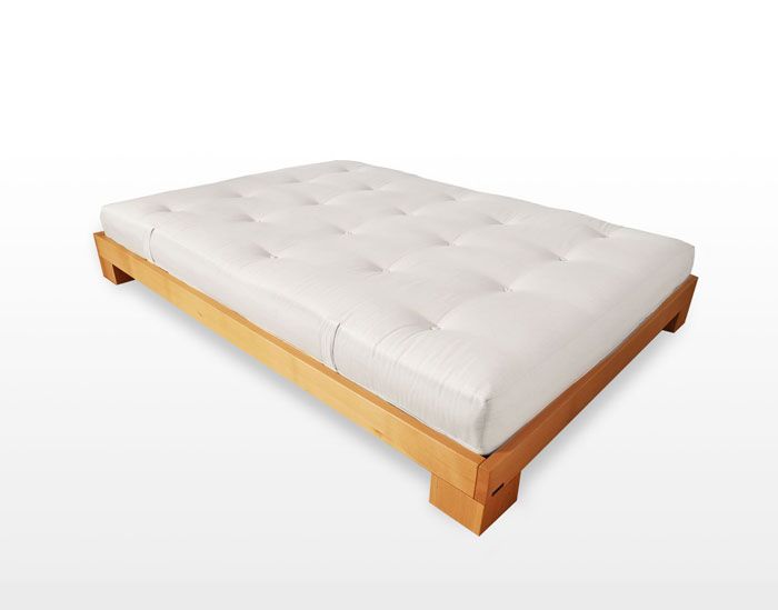 Bett Cube - Stabiles Massivholzbett für jedes Futon