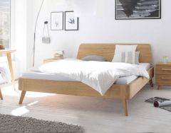 Bett Airo mit Kopfteilvariante 2 (gepolstert) - Stoffart: Light Grey. Matratze, Bettzeug und Lattenrost nicht im Lieferumfang enthalten.